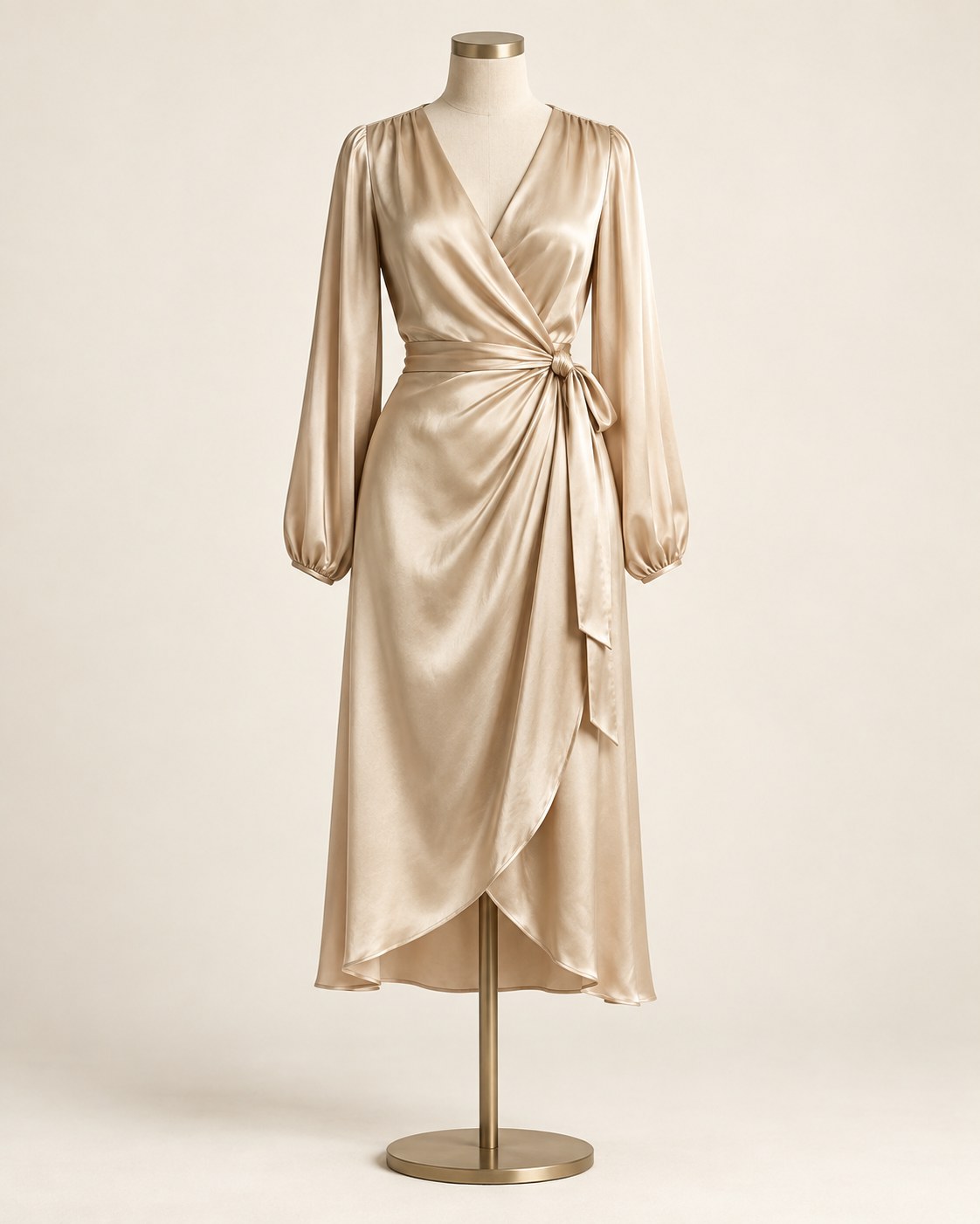Satin wrap midi dress from Ada Fashion